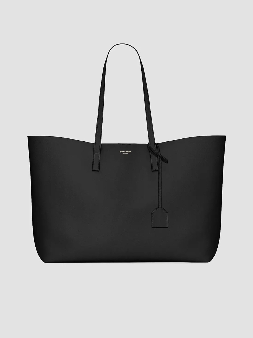 Yves Saint Laurent Authentic East/West Calfskin Black Shopping Tote Bag